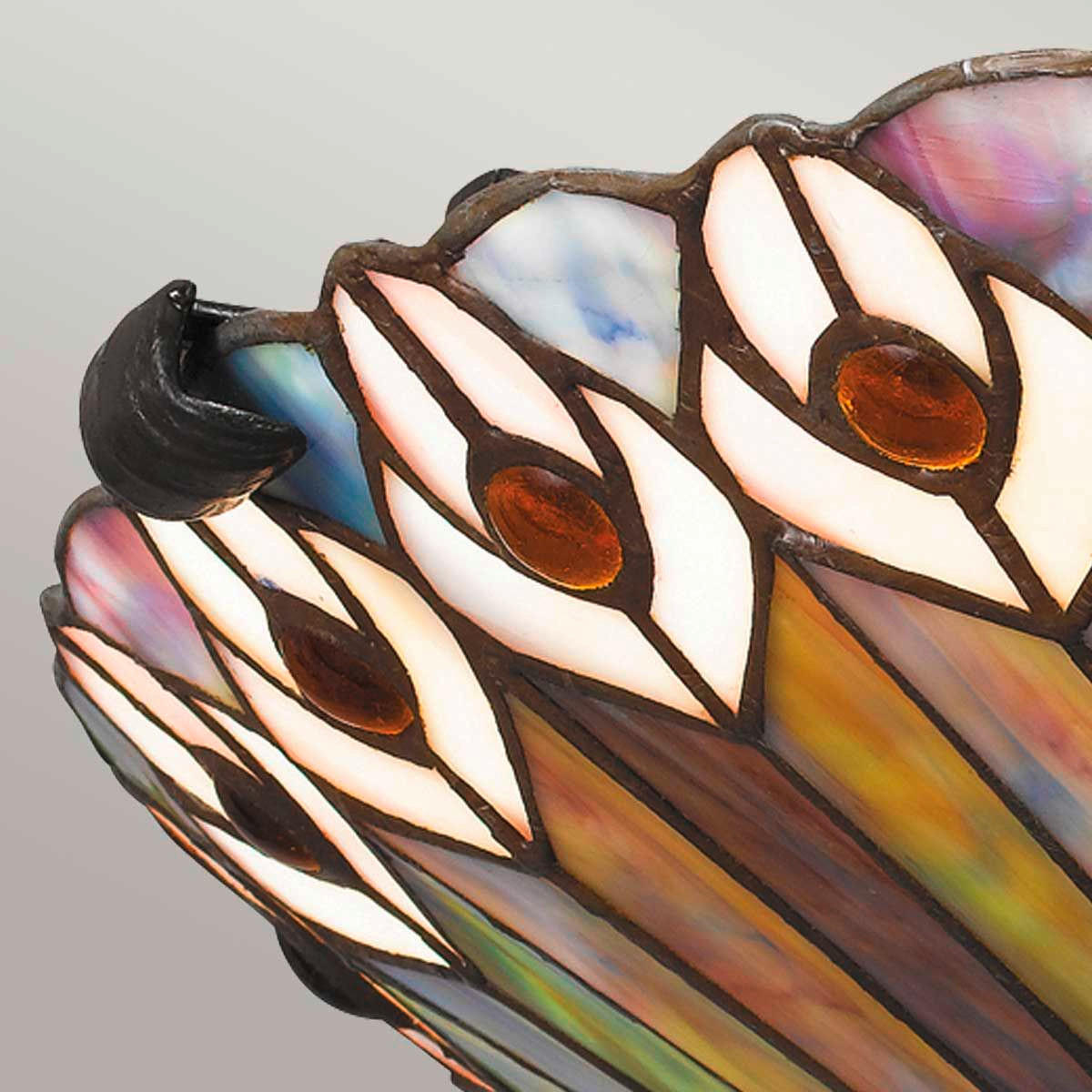 DECKENLEUCHTE  13,5/42,0 cm    - Dunkelbraun/Multicolor, Konventionell, Glas/Metall (13,5/42,0cm) - Elstead Lighting