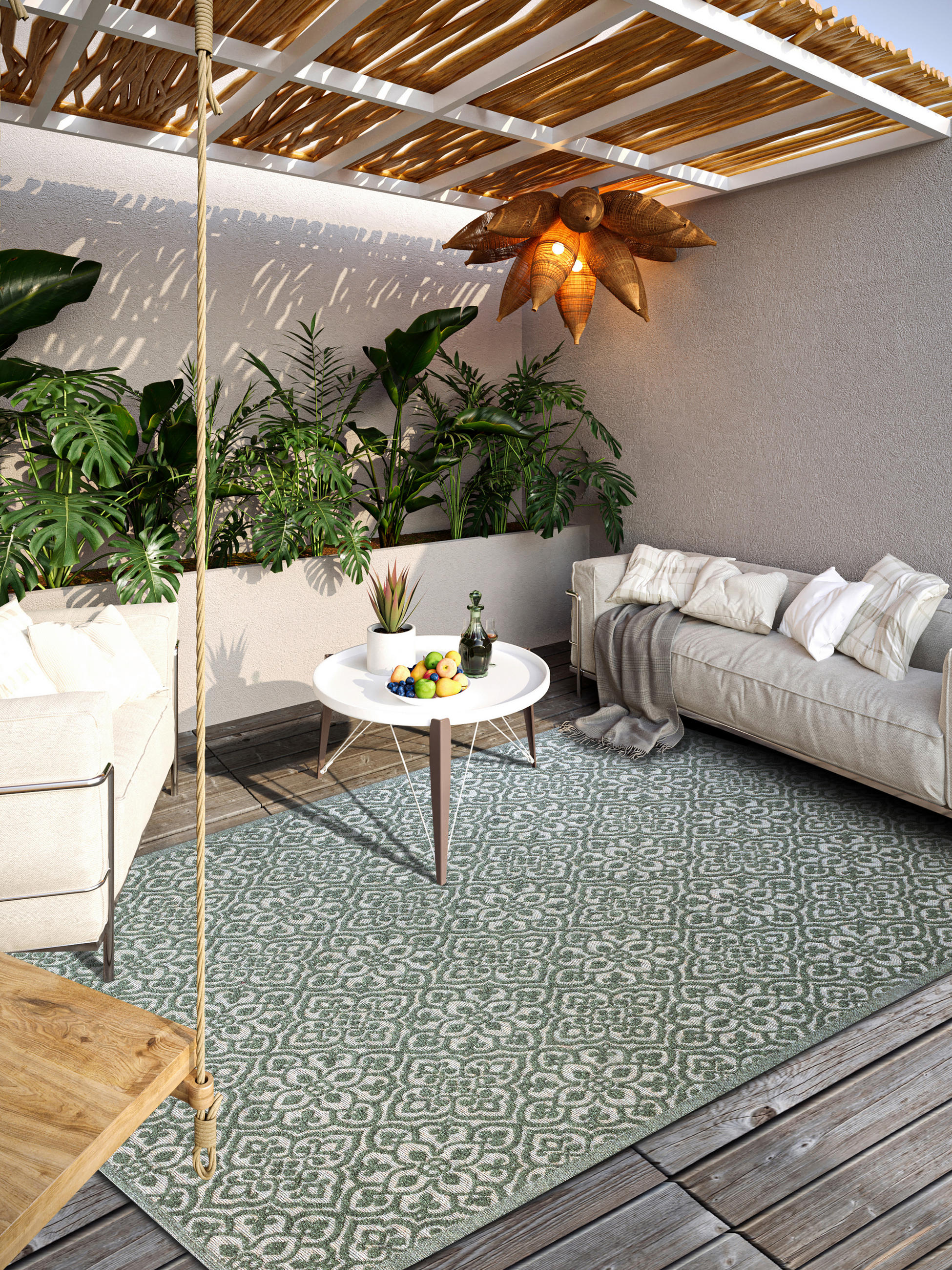 OUTDOORTEPPICH 160/230 cm Kollektion 1883 Waldgrün  - Waldgrün, Design, Kunststoff/Textil (160/230cm) - Villeroy & Boch