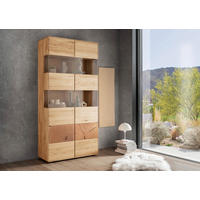 VITRINE  in massiv Wildeiche Wildeiche  - Wildeiche, Basics, Holz (100/202/40cm) - Livetastic