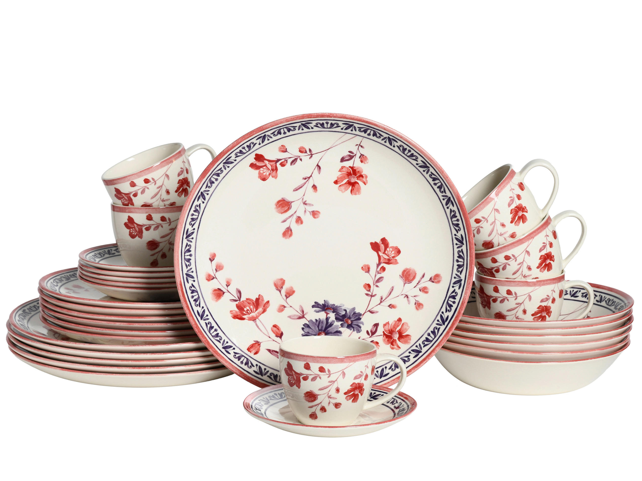KOMBISERVICE Multicolor Cottage 30-teilig 6 Personen  - Multicolor, Basics, Keramik - Creatable