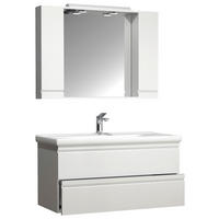 BADEZIMMER 3-teilig  in 100 cm  - Weiß, MODERN, Glas/Keramik (100cm) - MID.YOU