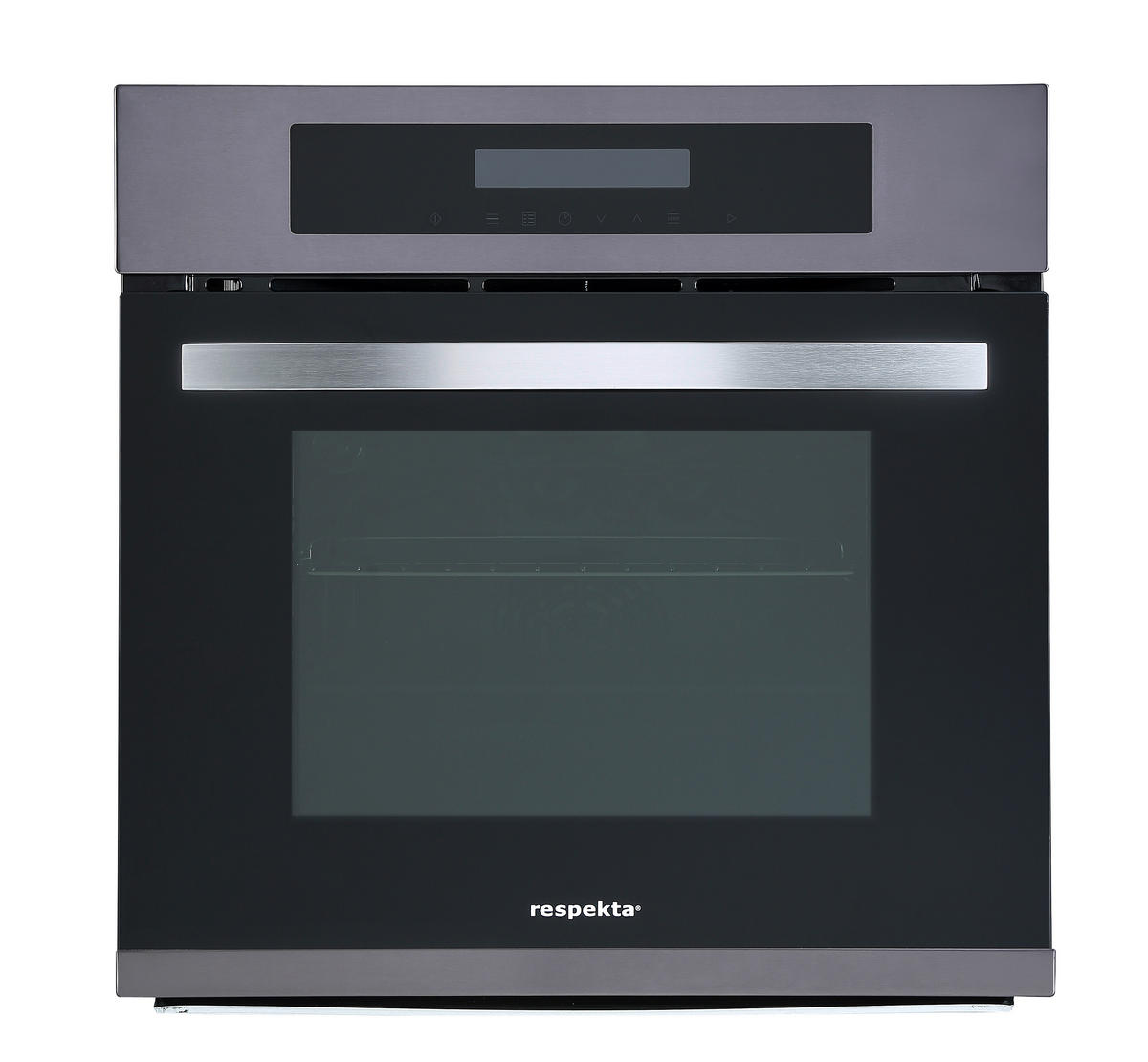 BACKOFENSET DigiSet8BS4295i  - Schwarz, Trend, Glas/Kunststoff (59,5/59,5/57,5cm) - Respekta