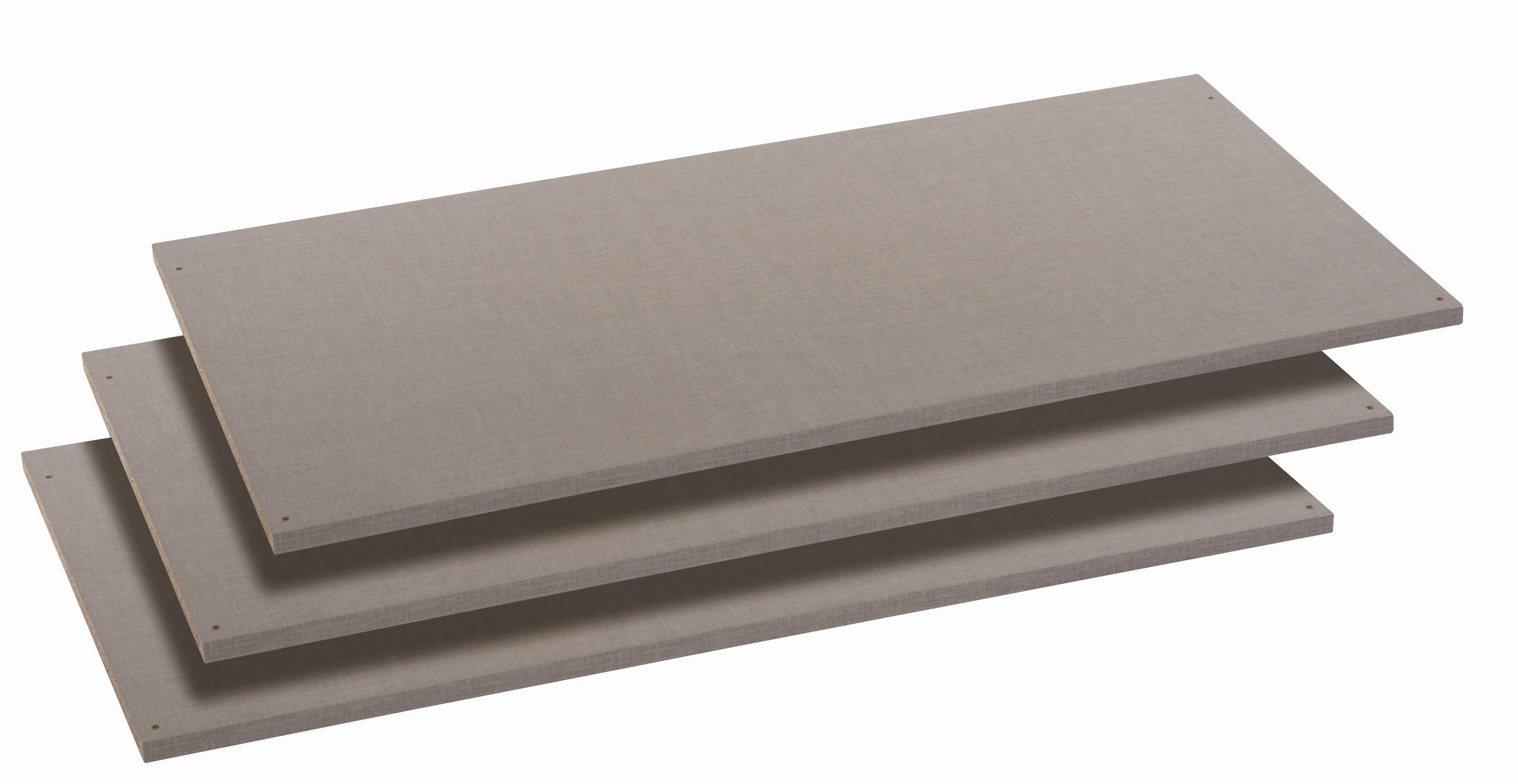 Einlegeböden 3er-Set 88x45 cm Leinenstruktur