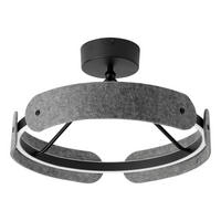 LED-DECKENLEUCHTE 43/25,5 cm   - Dunkelgrau, Basics, Kunststoff/Textil (43/25,5cm) - Osram