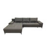 SJEDEĆA GARNITURA tekstil  tamno siva   - siva/tamno siva, Moderno, tekstil/metal (212/324cm)