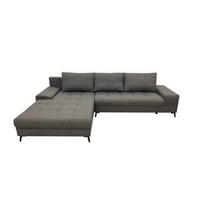 SJEDEĆA GARNITURA tekstil  tamno siva   - siva/tamno siva, Moderno, tekstil/metal (212/324cm)