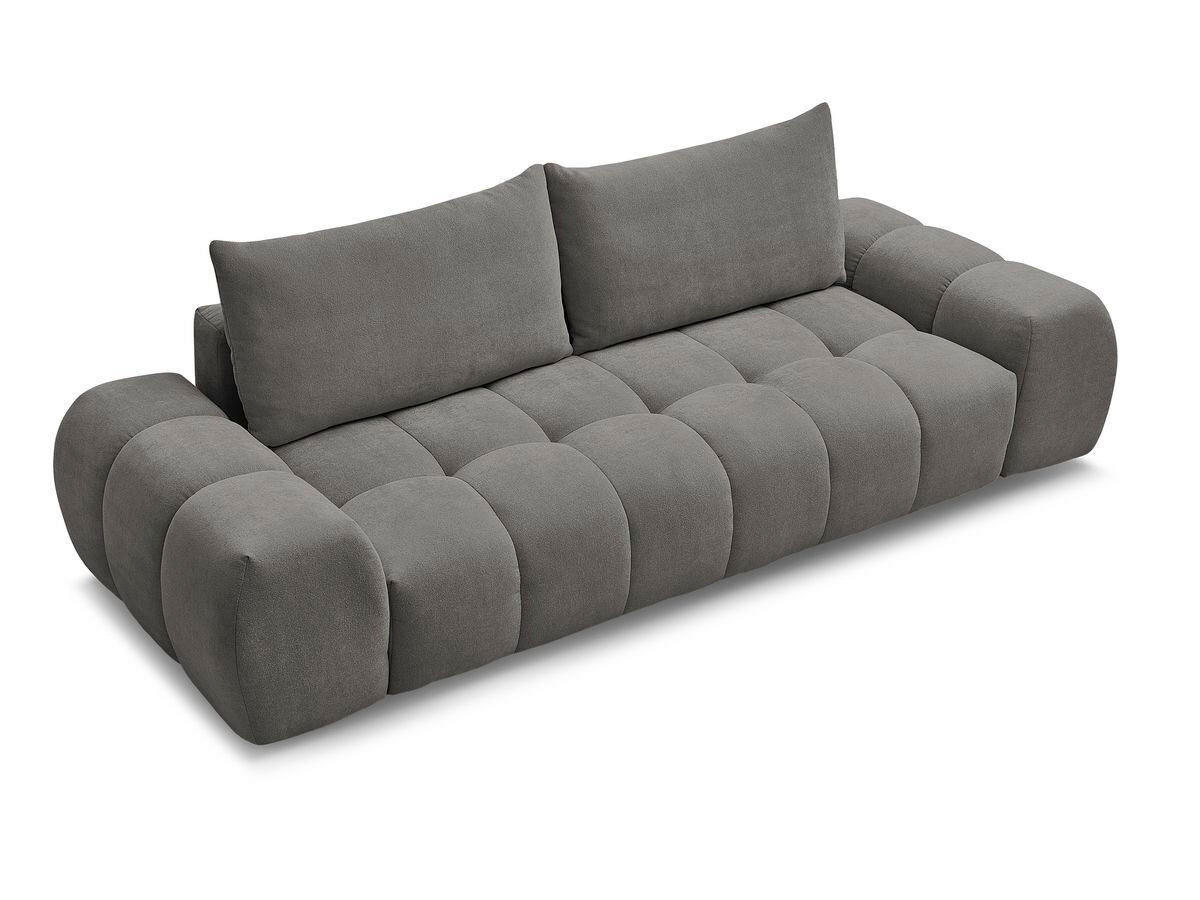 3-SITZER-SOFA EVEREST Struktur Dunkelgrau  - Dunkelgrau/Schwarz, MODERN, Kunststoff/Textil (278/90/115cm)