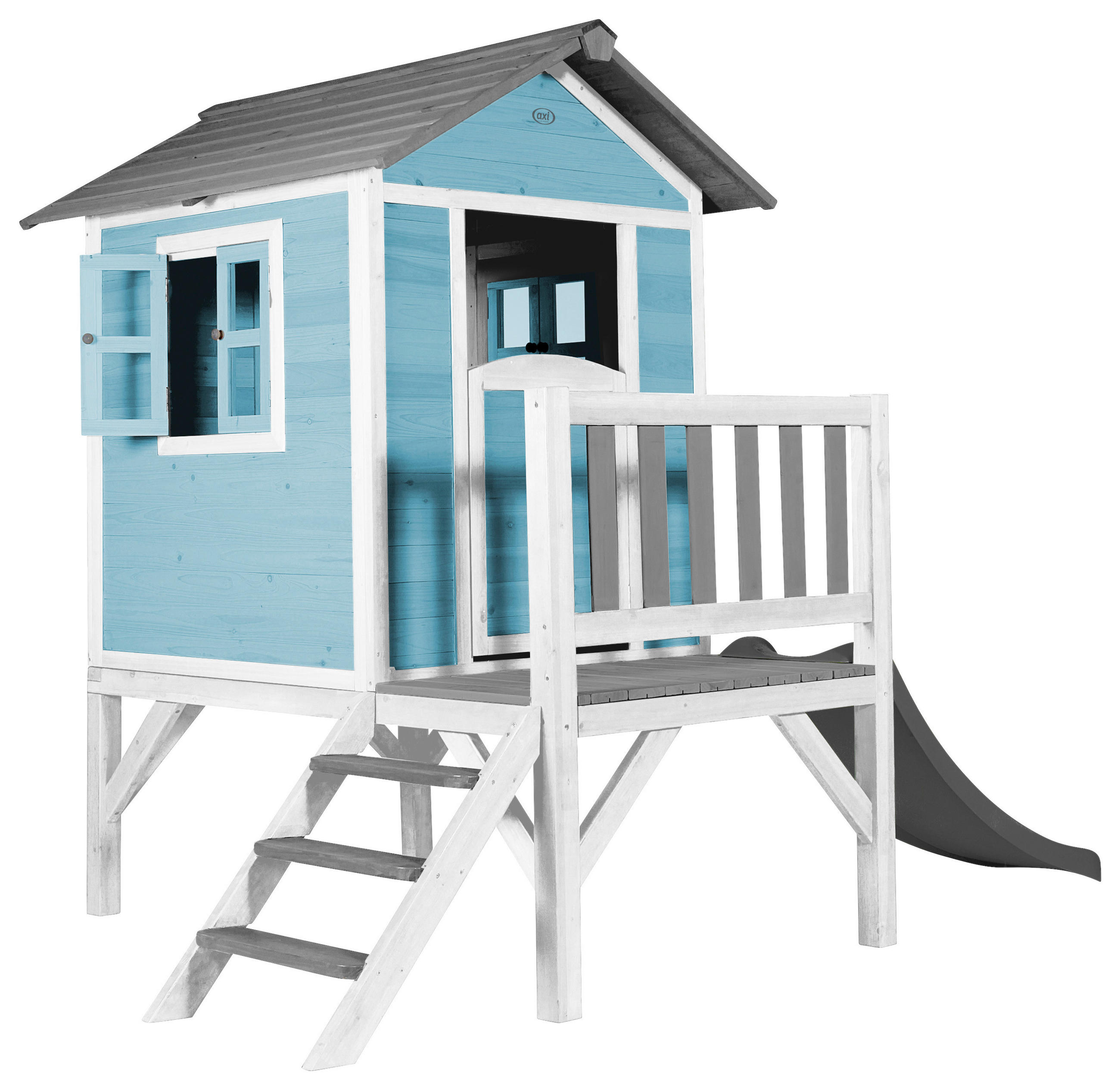 SPIELHAUS 240/189/167 cm  - Blau/Weiss, Konventionell, Holz/Kunststoff (240/189/167cm)