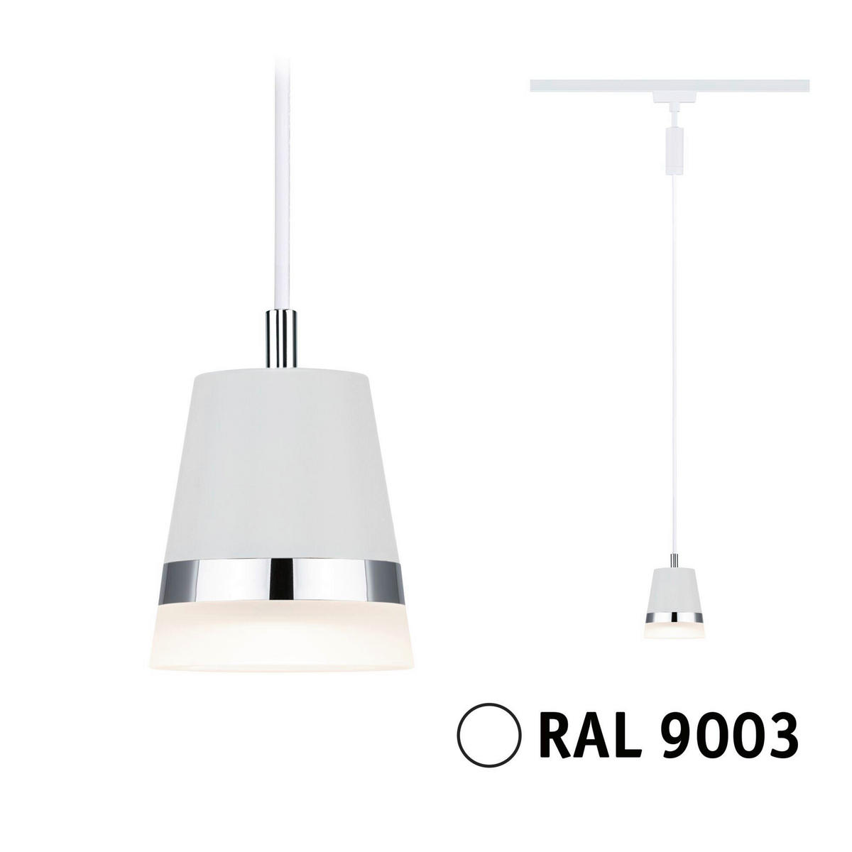 SCHIENENSYSTEM-HÄNGELEUCHTE URail Pendel Cover 8,4/121,4 cm   - Basics (8,4/121,4cm) - Paulmann