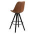 BARHOCKER Lederlook Braun, Schwarz - Schwarz/Braun, Design, Holz/Textil (48/112/56cm) - Carryhome