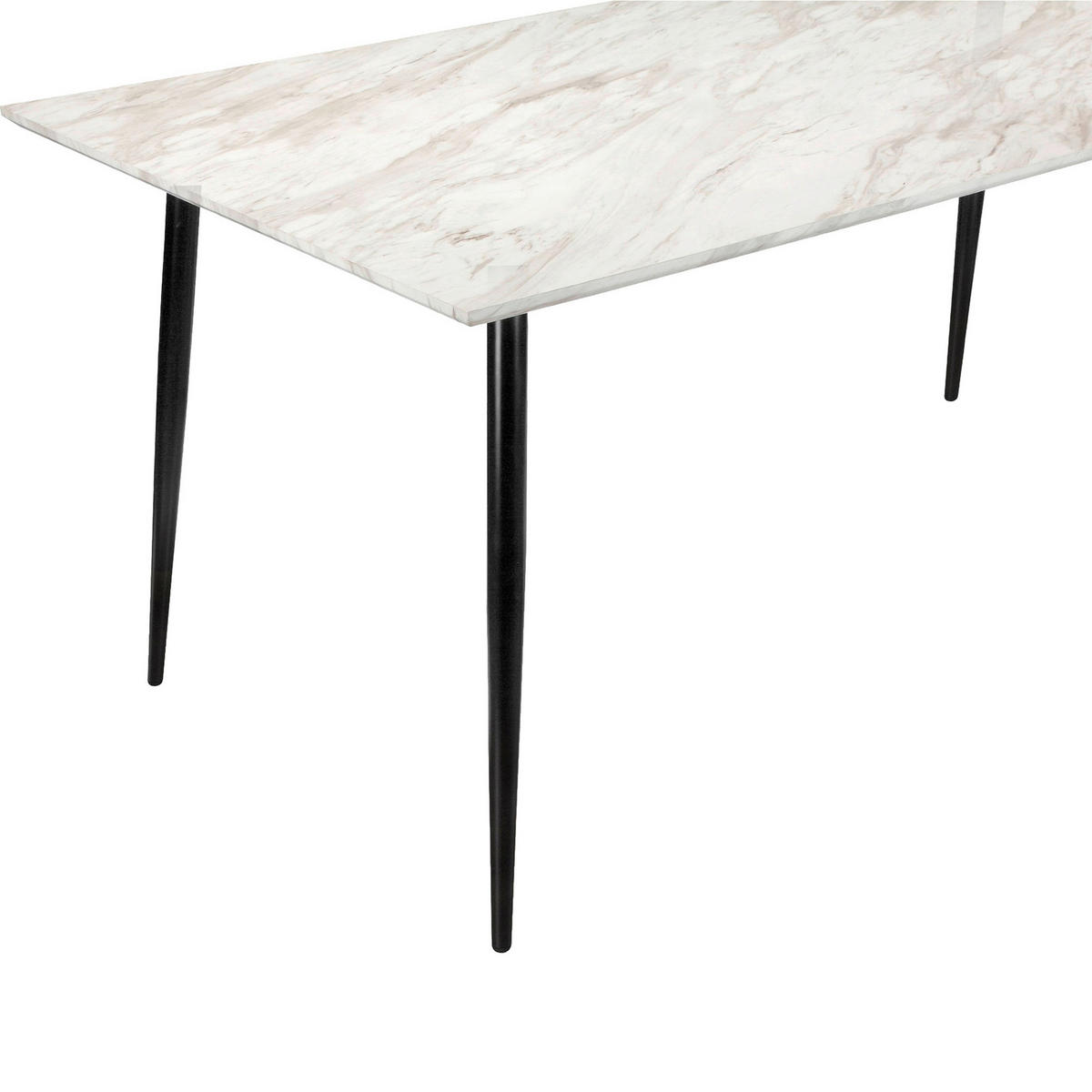 ESSTISCH 120/80/76 cm Nachbildung  Metall, Holzwerkstoff gastro- und objekttauglich rechteckig Schwarz  - Schwarz, MODERN, Holzwerkstoff/Metall (120/80/76cm) - MID.YOU
