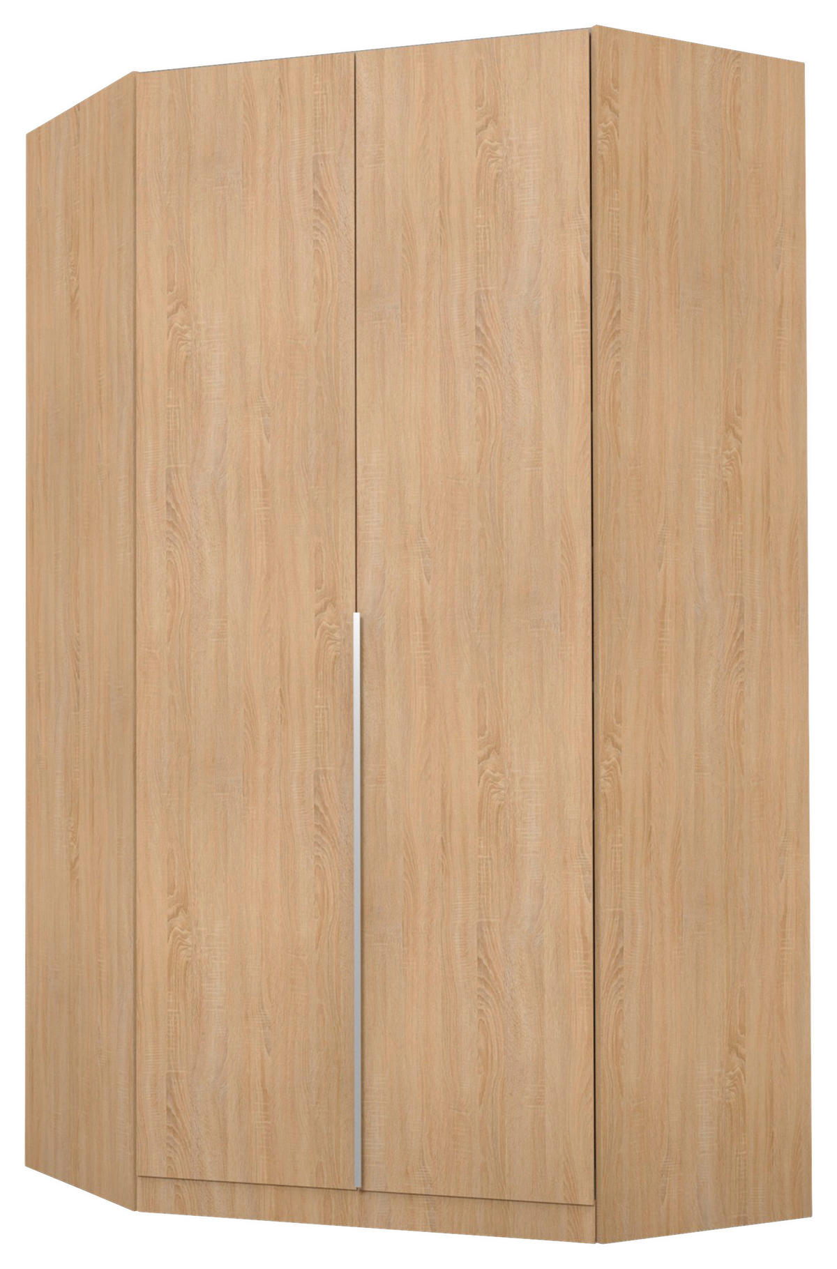 ECKKLEIDERSCHRANK 117/229/117 cm Sonoma Eiche  - Alufarben/Sonoma Eiche, MODERN, Holzwerkstoff (117/229/117cm) - Rauch Möbel