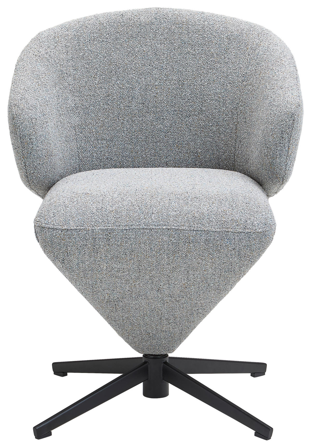 STOL MED ARMSTÖD järn linneimitation  - svart/grå, Design, metall/textil (62/82/62cm) - Moderano