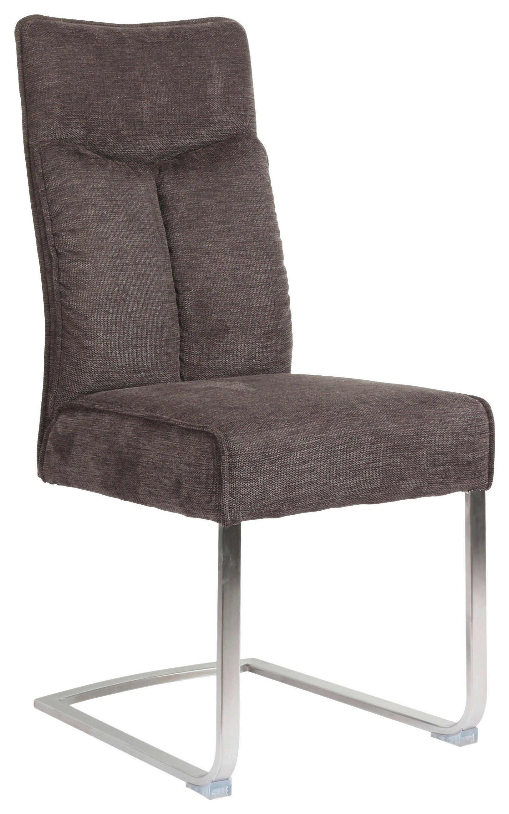 SCHWINGSTUHL  in Edelstahl Webstoff  - Edelstahlfarben/Braun, Design, Textil/Metall (44/102/64cm) - Novel