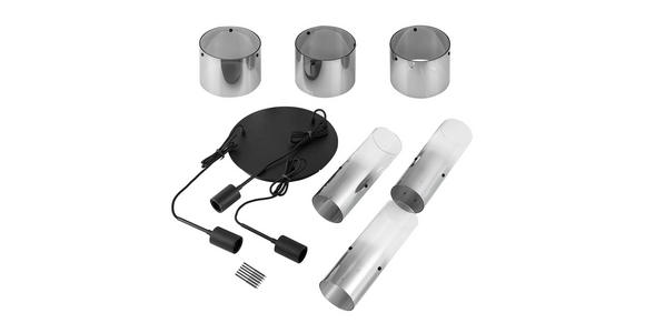 HÄNGELEUCHTE  33/150 cm    - Dunkelgrau, Design, Glas/Metall (33/150cm) - Dieter Knoll