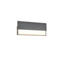 AUßENWANDLEUCHTE   - Anthrazit/Weiß, Design, Glas/Metall (17/40/6,5cm)