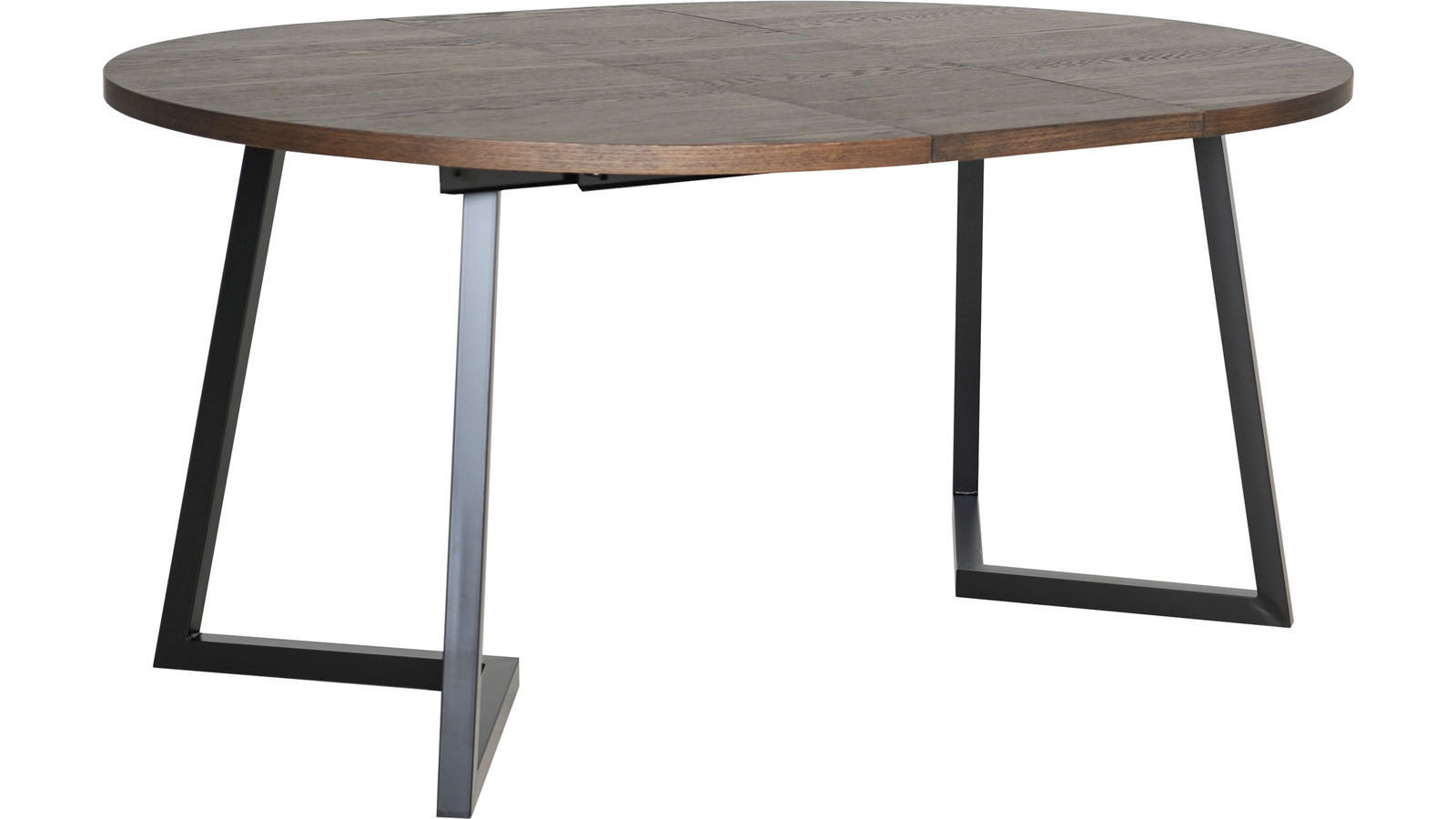 MATBORD i metall, trä 120-200/120-200/75 cm   - svart/mörkbrun, Design, metall/trä (120-200/120-200/75cm) - Best Price