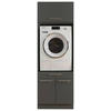 WASCHMASCHINENSCHRANK 67,5/200/67,5 cm  in Anthrazit  - Anthrazit/Silberfarben, Design, Holzwerkstoff/Metall (67,5/200/67,5cm)