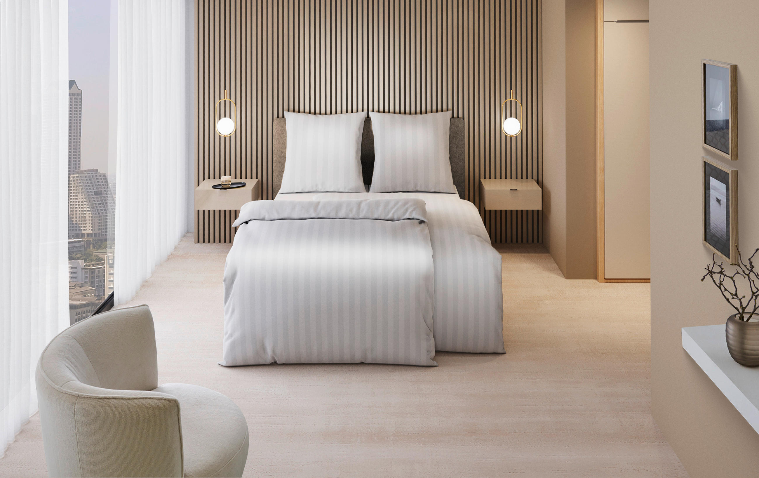 BETTWÄSCHE Satin 155/220 cm  - Silberfarben, Textil (155/220cm) - Dieter Knoll
