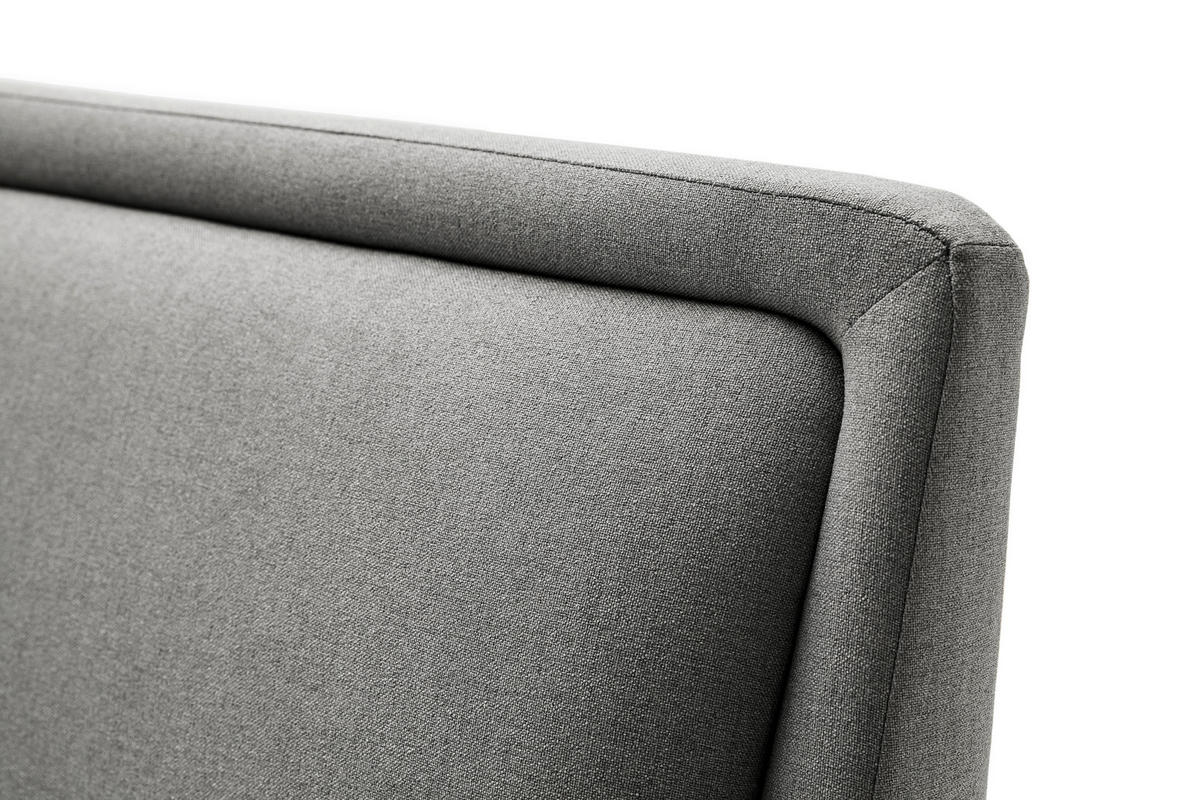 POLSTERBETT 140/200 cm  in Hellgrau  - Hellgrau/Schwarz, KONVENTIONELL, Holz/Textil (140/200cm) - Livetastic