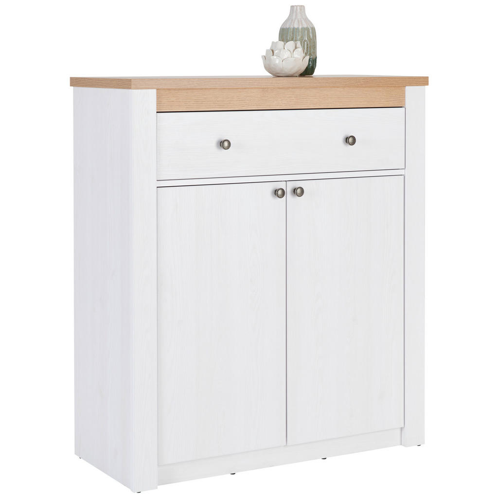 Schuhschrank Rovigio Weiß, Eiche-/Lärche Dekor B: 97 cm