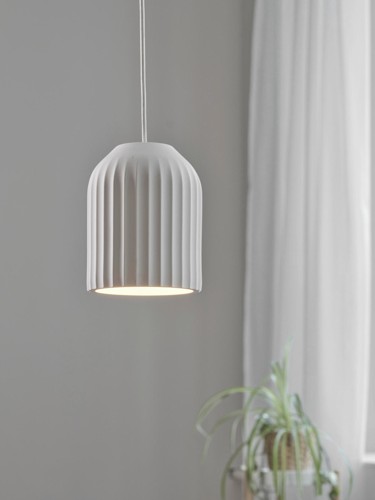 HÄNGELEUCHTE 15/120 cm  - Weiß, Basics, Stein (15/120cm) - Osram