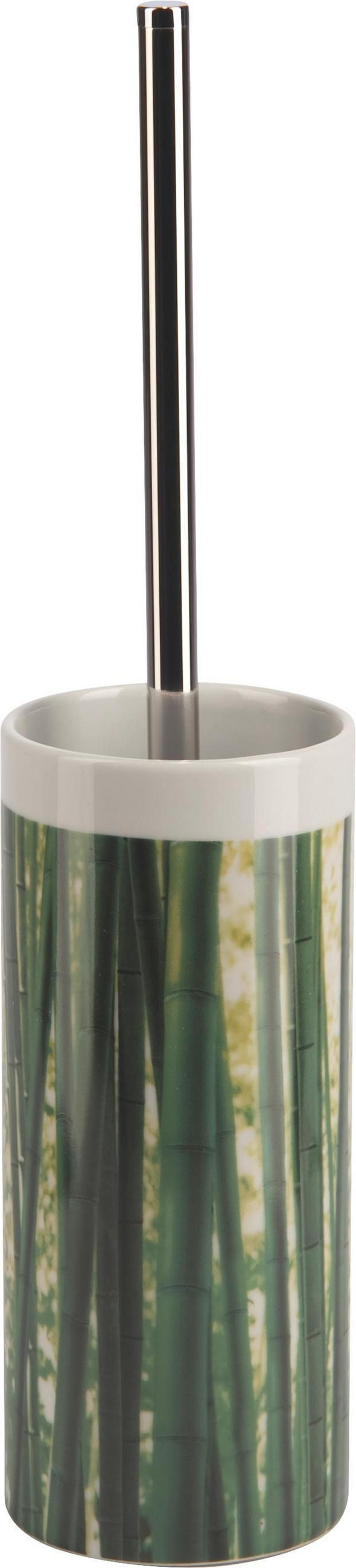 Garnitură De Perie Pentru Wc in metal  plastic   - alb/verde, Basics, ceramică/plastic (8,5/20cm) - Sadena