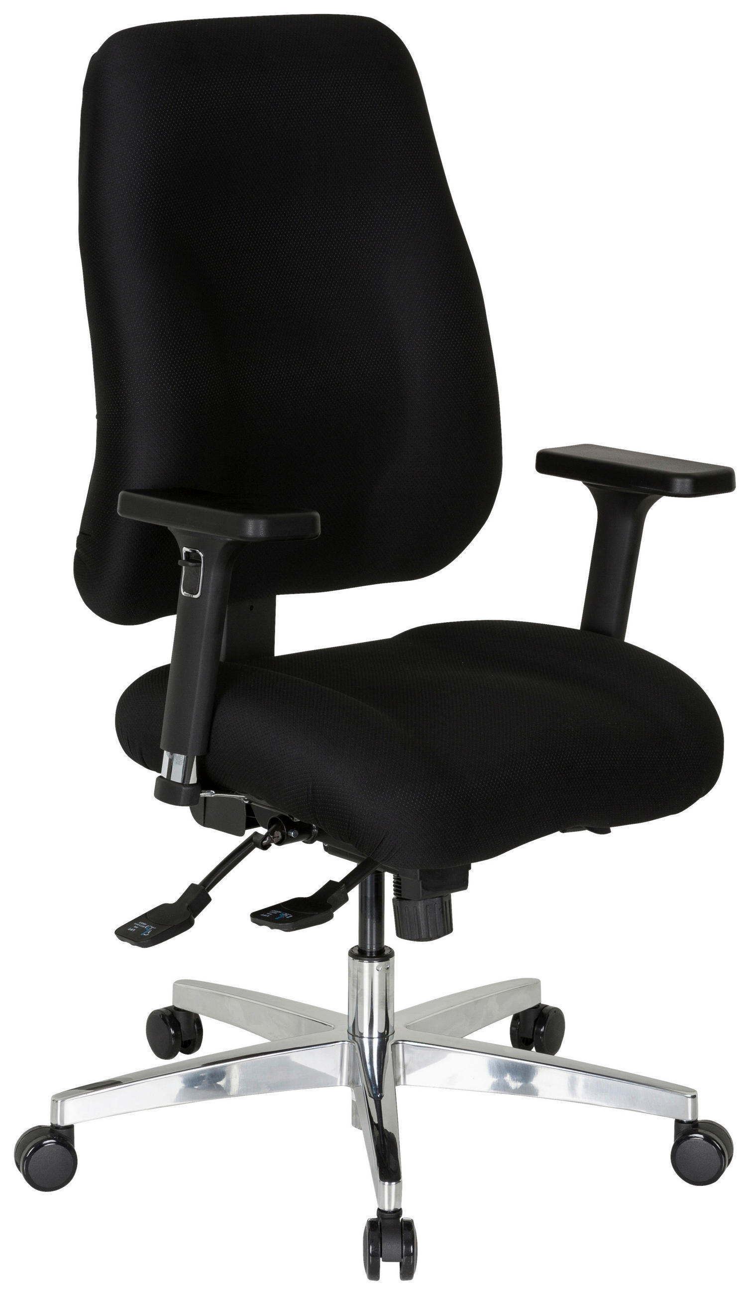 DREHSTUHL Flachgewebe Schwarz  - Silberfarben/Schwarz, Basics, Kunststoff/Textil (66/107/67cm) - MID.YOU