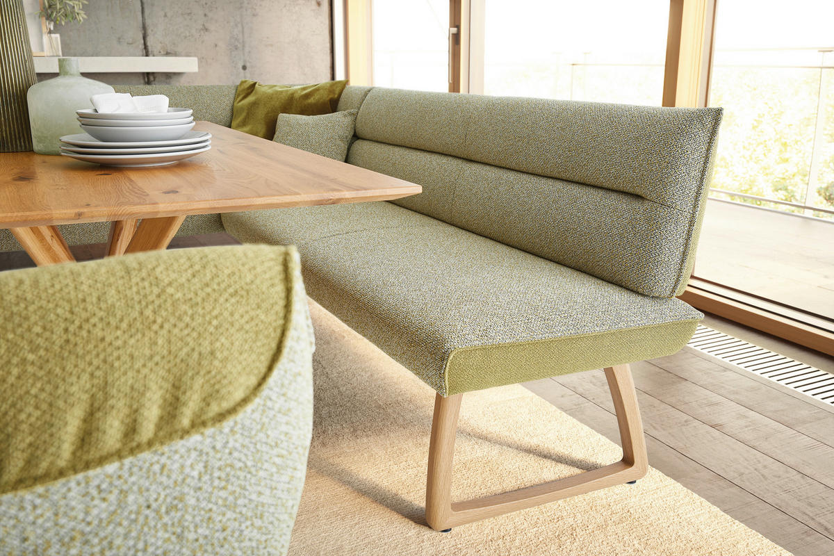 STUHL  in Flachgewebe  - Eichefarben/Hellgrün, Design, Holz/Textil (48/91/63cm) - Koinor