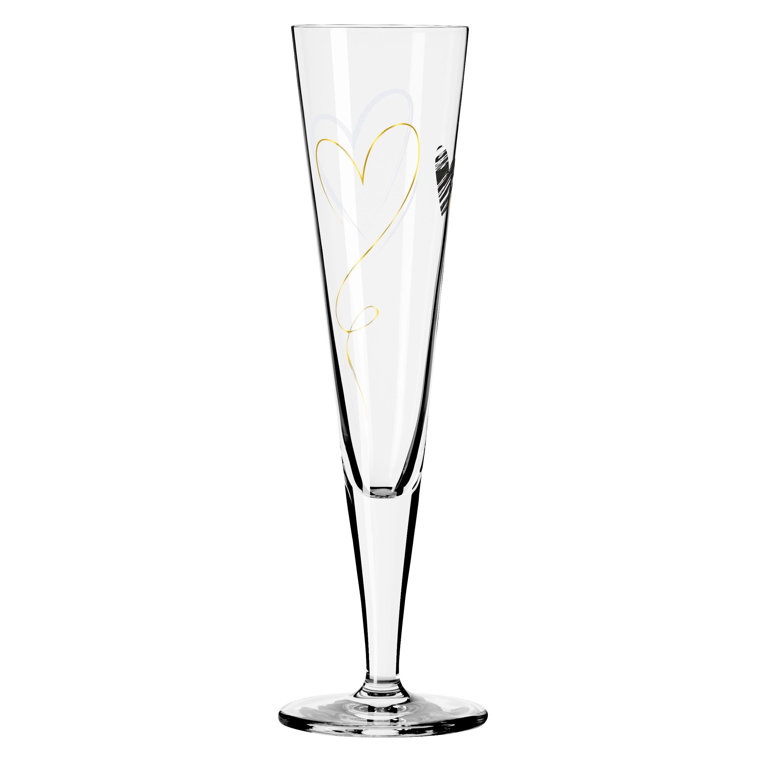 CHAMPAGNERGLAS 205 ml  - Goldfarben/Schwarz, LIFESTYLE, Glas (7,2/7,2/24,0cm) - Ritzenhoff
