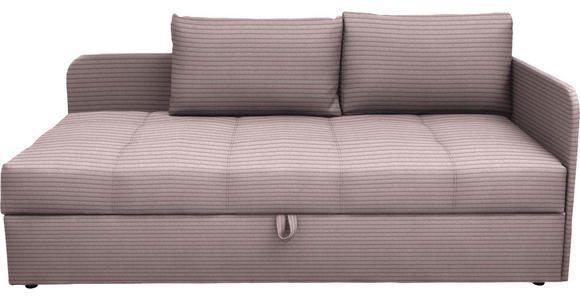 LIEGE  in Cord Hellrosa  - Hellrosa/Schwarz, Basics, Kunststoff/Textil (205/90/95cm) - Xora