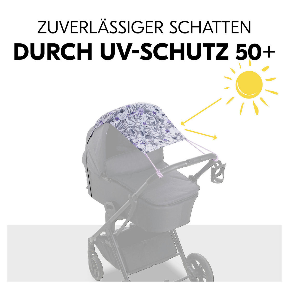 SONNENSEGEL  - Grau, Basics, Textil (46 / 32/0.3/63cm) - Hauck