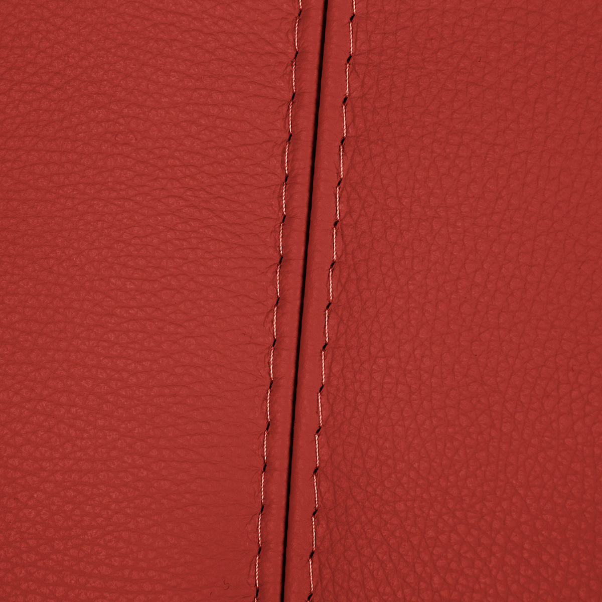 2,5-SITZER Rot Echtleder  - Silberfarben/Rot, Design, Leder/Metall (197/90/88cm) - Livetastic