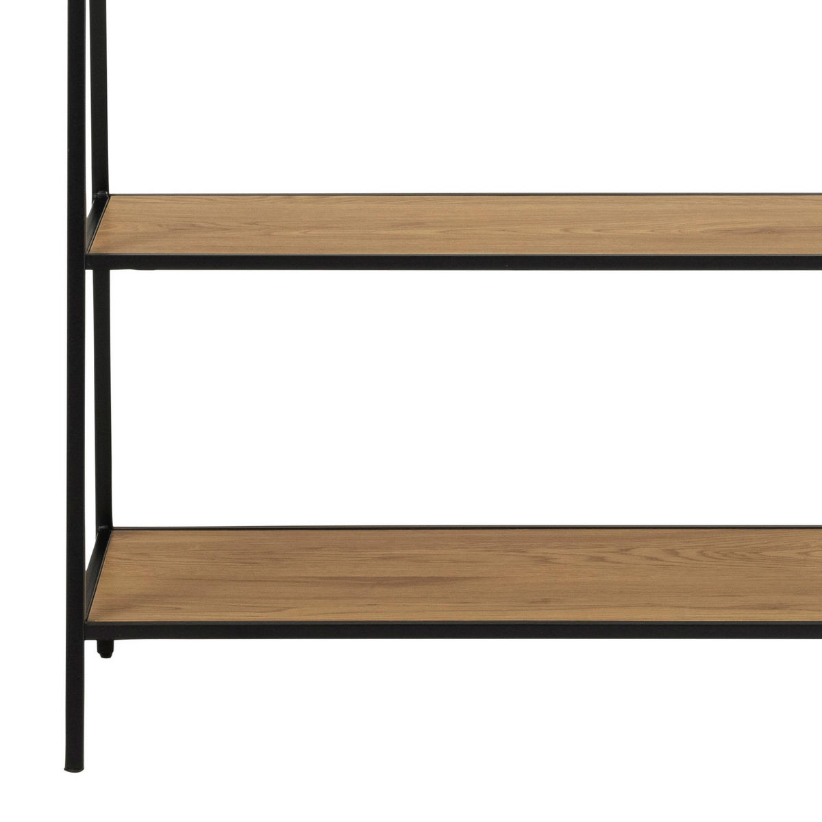 GARDEROBENSTÄNDER in Schwarz, Wildeiche 77/165/37 cm   - Wildeiche/Schwarz, Trend, Holzwerkstoff/Metall (77/165/37cm)