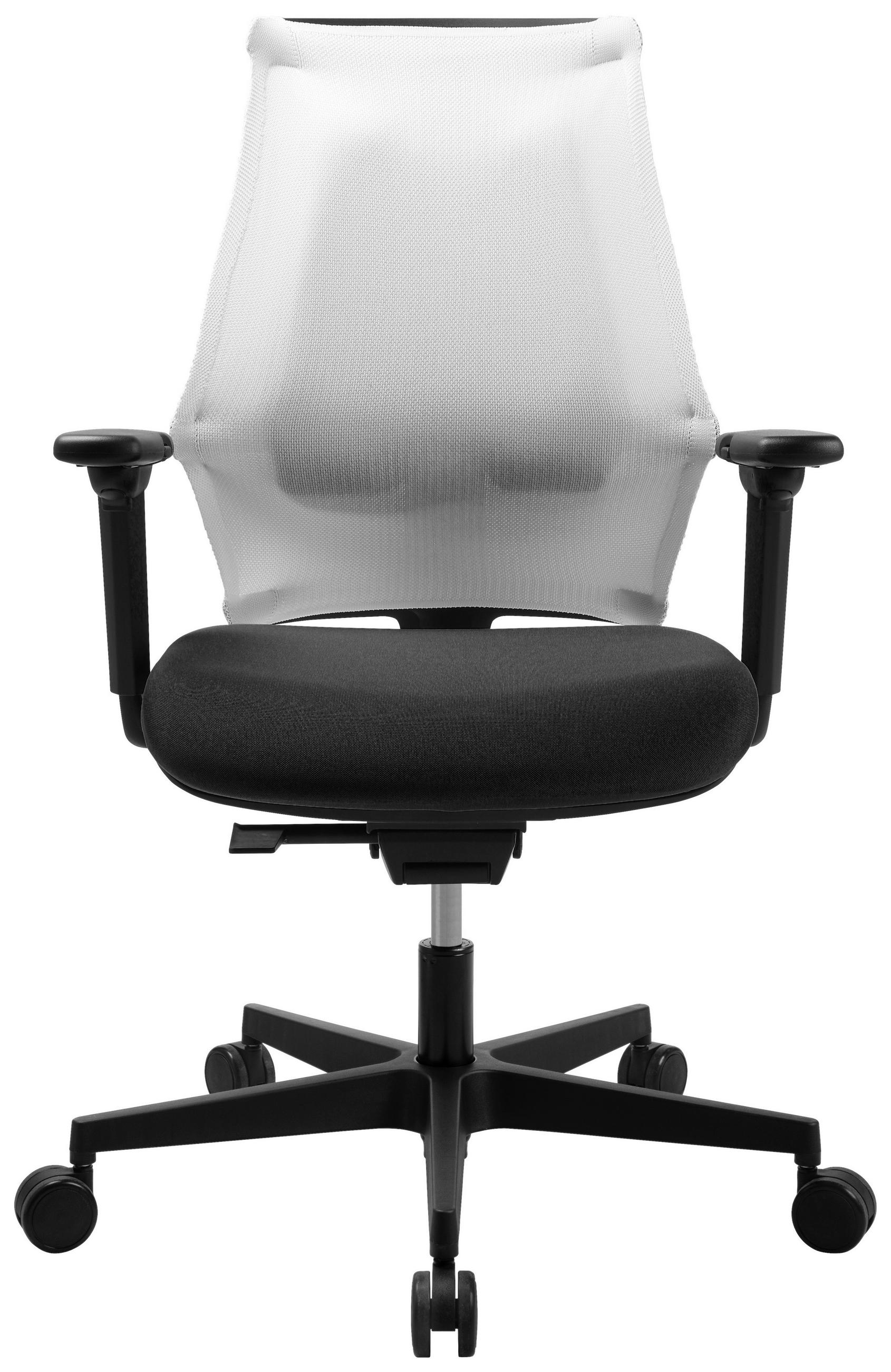 DREHSTUHL Flachgewebe Schwarz, Weiß  - Schwarz/Weiß, MODERN, Kunststoff/Textil (47/100-112/45-51cm) - Topstar