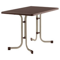 GARTENKLAPPTISCH 115/70/72 cm Metall rechteckig  - Champagner/Mokka, Basics, Kunststoff/Metall (115/70/72cm) - Sieger