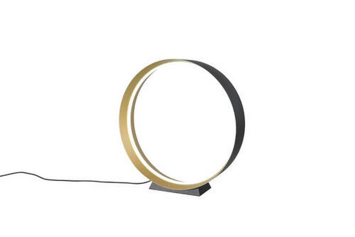 STOLNÁ LED LAMPA, diaľkový ovládač, 45/46 cm  - čierna/zlatá, Design, kov (45/46cm) - Musterring