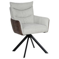 NASLANJAČ, kovina, tekstil naravne barve, črna  - črna/naravne barve, Design, kovina/tekstil (59/91/66cm) - Hom`in