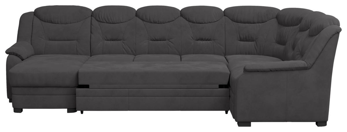 WOHNLANDSCHAFT Anthrazit Mikrofaser  - Anthrazit/Schwarz, Basics, Kunststoff/Textil (330/99/211cm) - MID.YOU