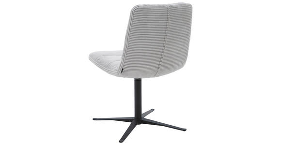 STUHL - Hellgrau/Schwarz, Design, Textil/Metall (52/88/66cm) - Dieter Knoll