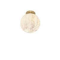 DECKENLEUCHTE Carrara Globus 22 cm  - Goldfarben/Weiß, Basics, Glas/Metall (22cm) - It's about Romi