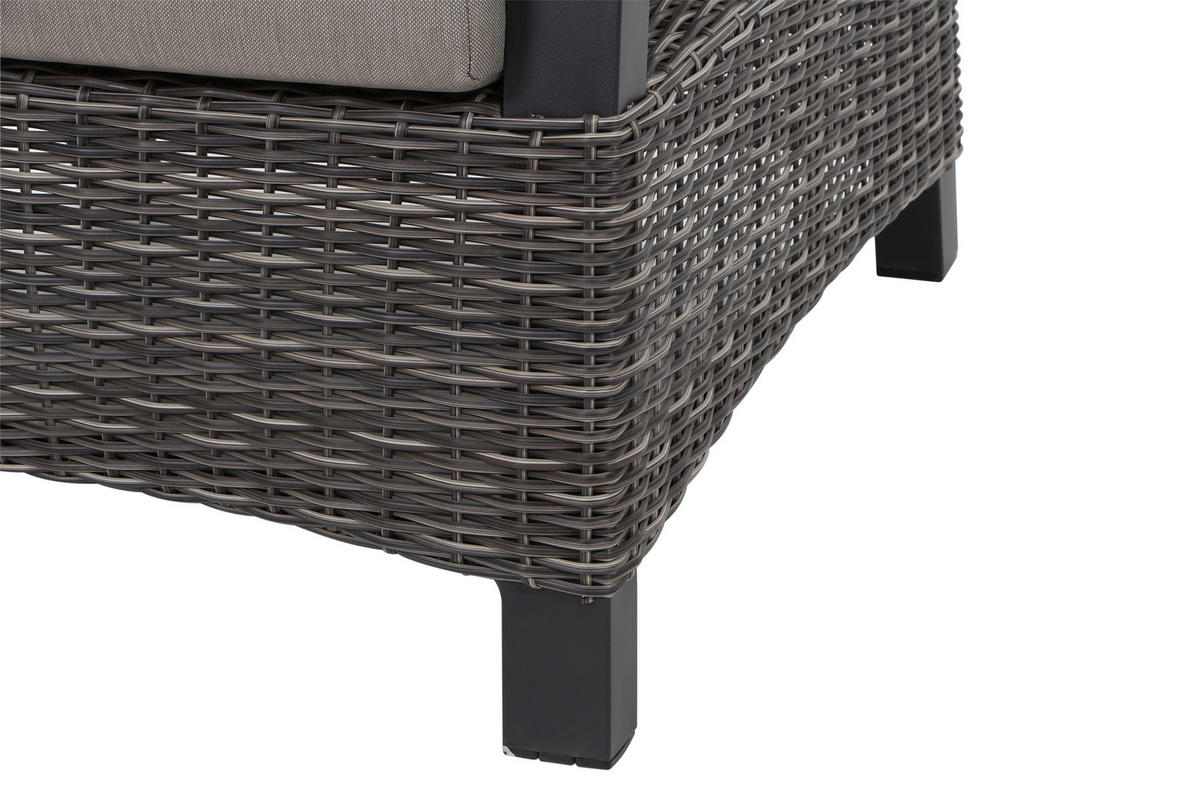 LOUNGEGARNITUR 4-teilig   72/206/103 cm Aluminium  - Grau, Basics, Keramik/Kunststoff (72/206/103cm) - Siena Garden