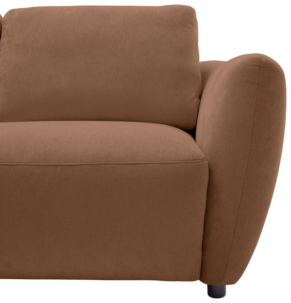 ECKSOFA  in Chenille Braun  224/307 cm  - Schwarz/Braun, KONVENTIONELL, Kunststoff/Textil (224/307cm) - Hom`in