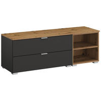 TV-ELEMENT - Alufarben/Graphitfarben, Trend, Holzwerkstoff/Metall (120/42/42cm) - Stylife