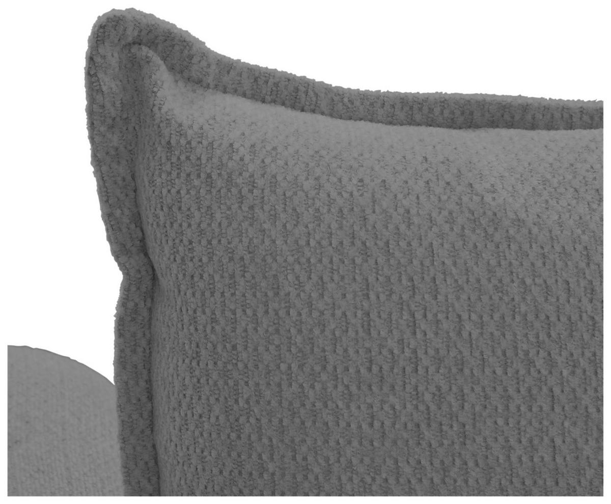 SCHLAFSOFA in Chenille Dunkelgrau  - Dunkelgrau/Schwarz, Konventionell, Holz/Textil (245/85/92cm) - Livetastic