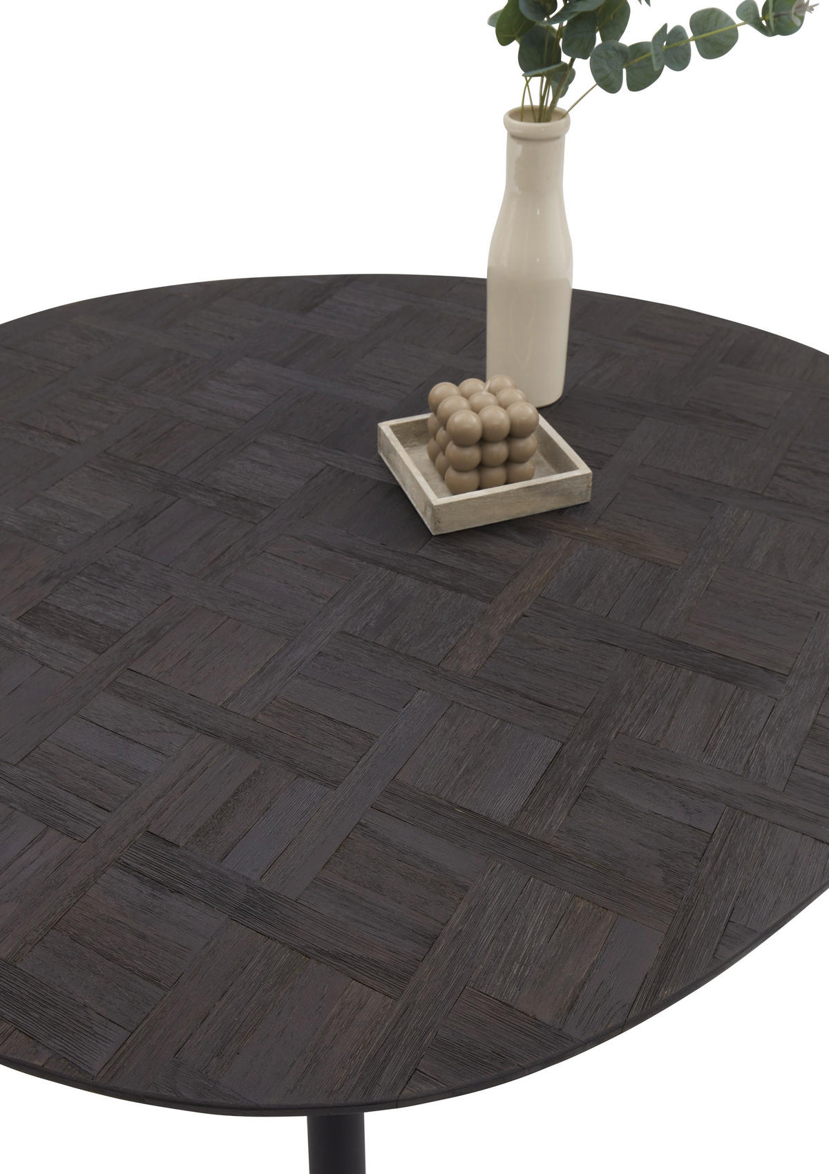 ESSTISCH in Holz  - Dunkelbraun/Schwarz, Modern, Holz/Metall (111/76/108cm) - MID.YOU