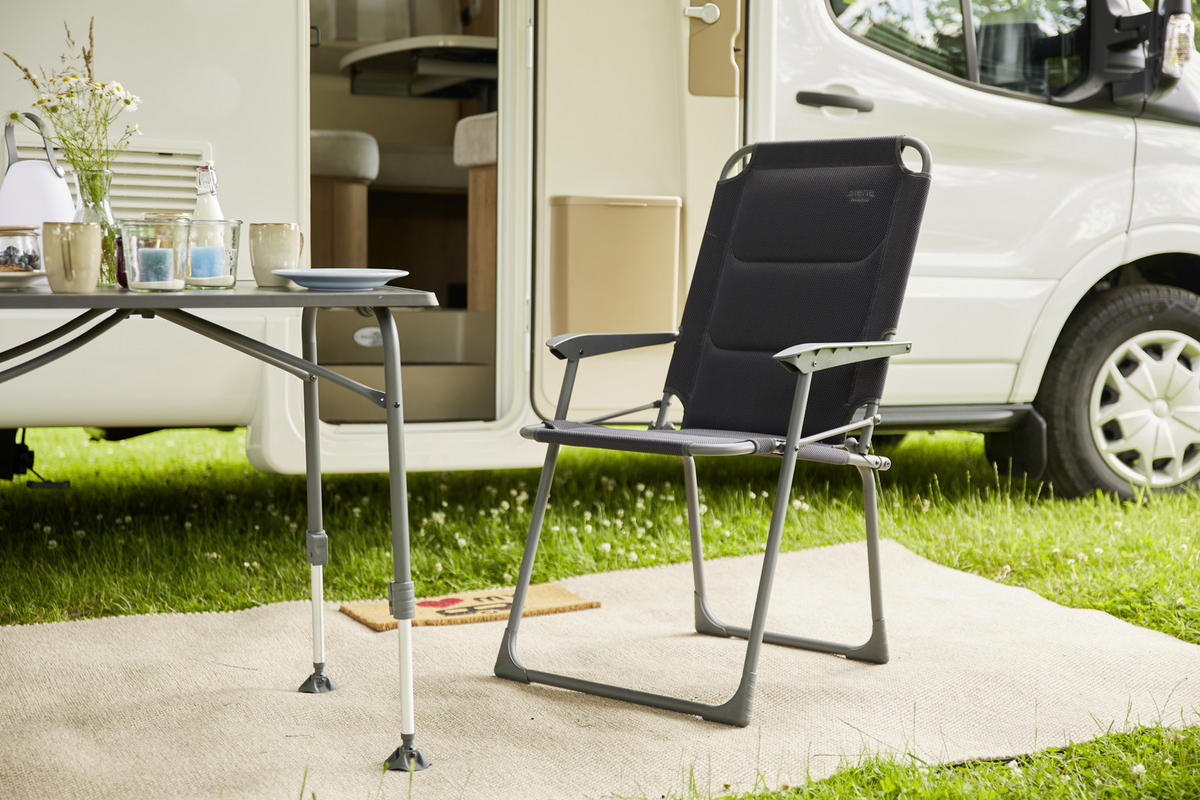 CAMPINGSESSEL - Anthrazit/Dunkelblau, KONVENTIONELL, Textil/Metall (58/100/68cm) - Siena Garden