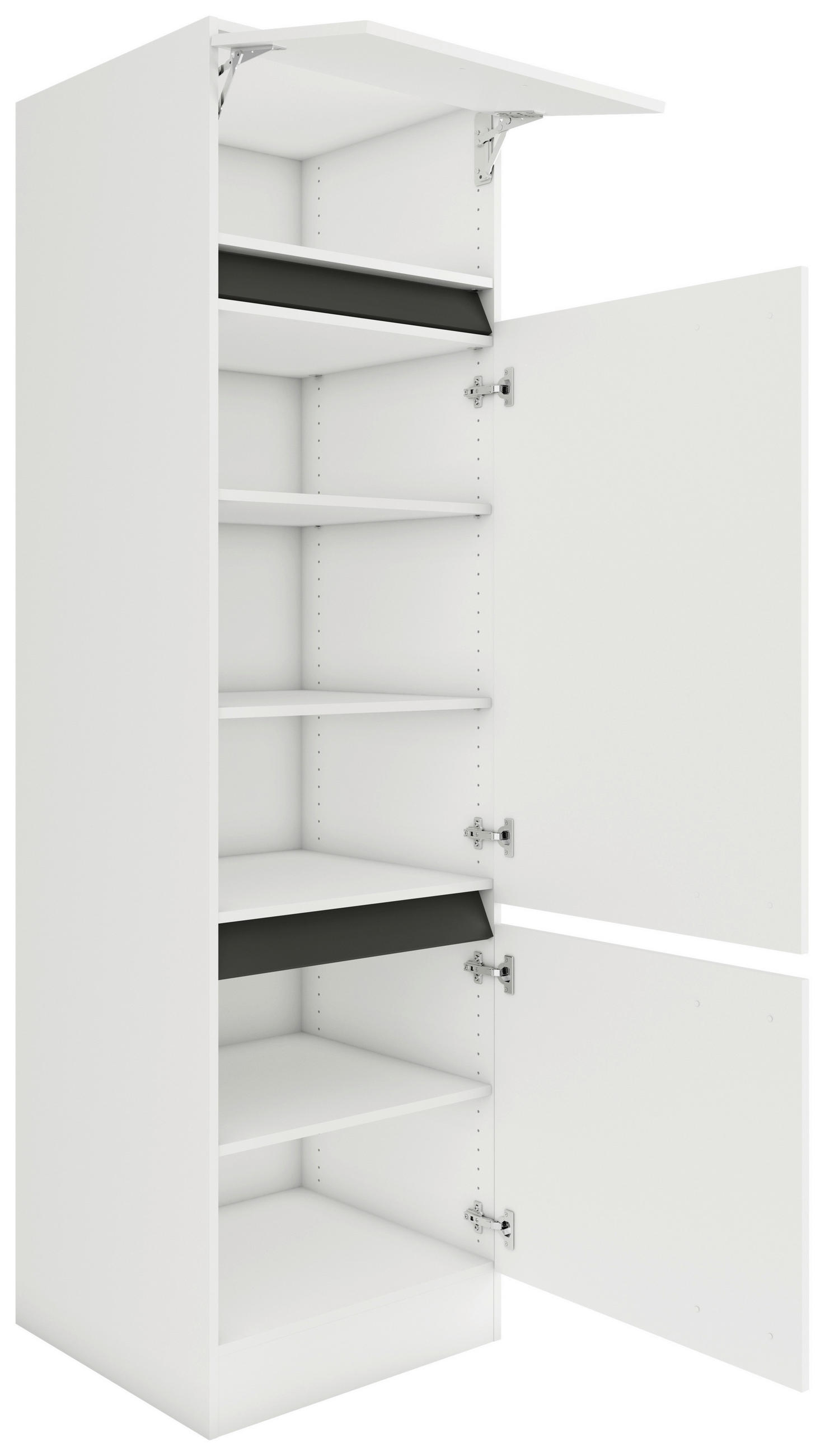 GESCHIRRSCHRANK 60/206,8/57,1 cm  in Weiß  - Weiß, Basics, Holzwerkstoff (60/206,8/57,1cm) - Optifit