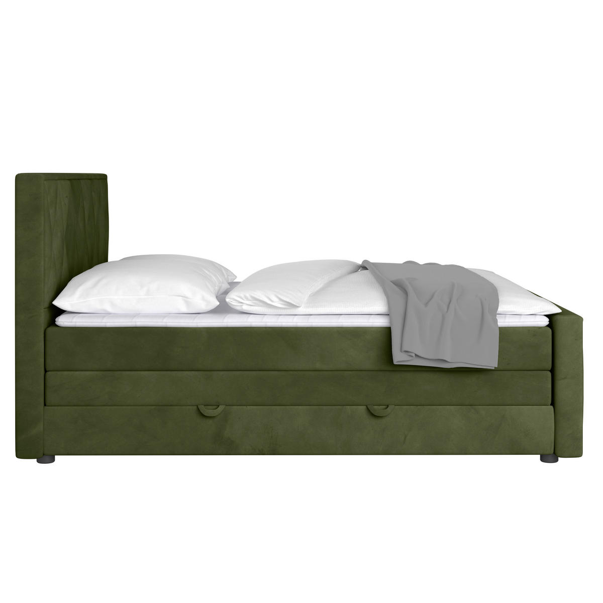 BOXSPRINGBETT 180/200 cm  in Grün  - Grün, Modern, Holz/Kunststoff (180/200cm) - MID.YOU