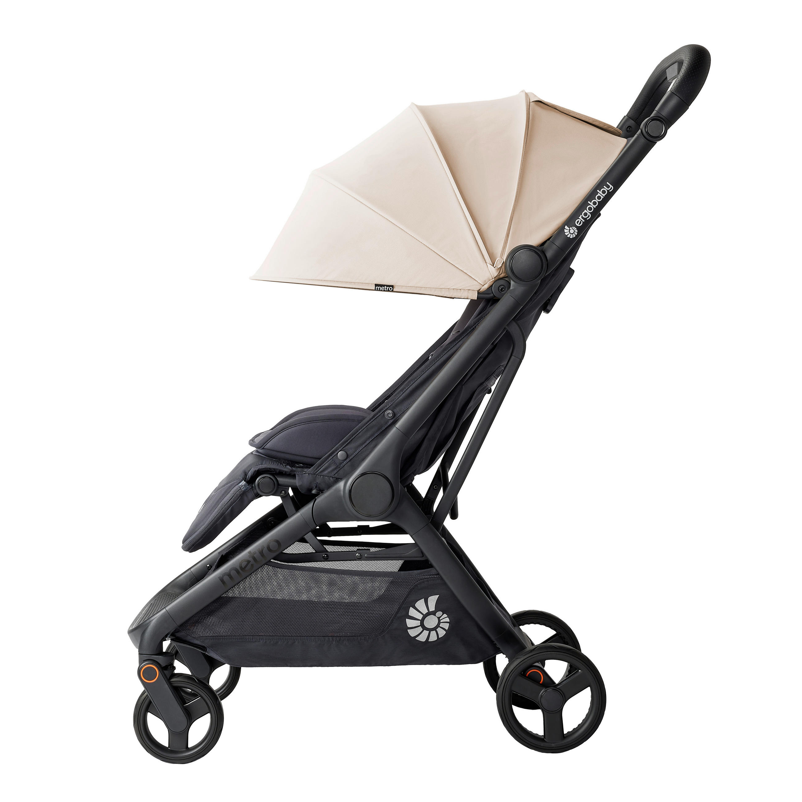 KIŠOBRAN KOLICA  METRO 3  - svijetlo siva/crna, Basics, tekstil/metal (23/44/56cm) - Ergo Baby